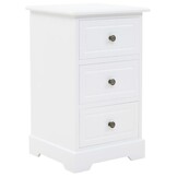 vidaXL Nachtkastje Wit 35x32x59 cm MDF - 75% Korting
