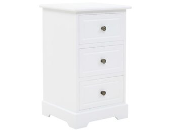 vidaXL Nachtkastje Wit 35x32x59 cm MDF - 75% Korting