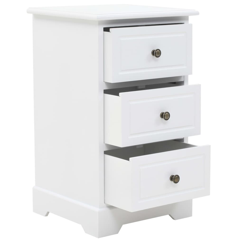 vidaXL Nachtkastje Wit 35x32x59 cm MDF - 75% Korting