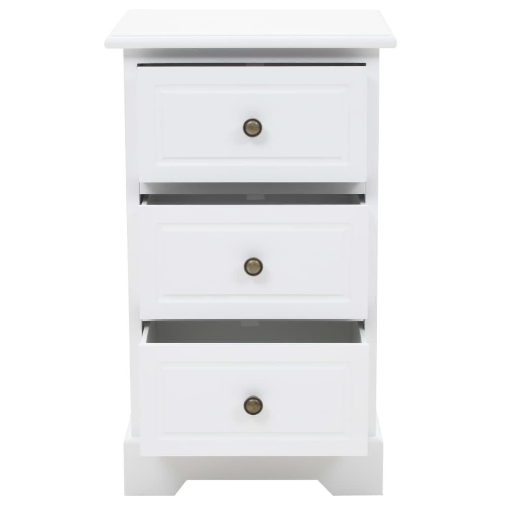 vidaXL Nachtkastje Wit 35x32x59 cm MDF - 75% Korting
