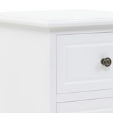 vidaXL Nachtkastje Wit 35x32x59 cm MDF - 75% Korting