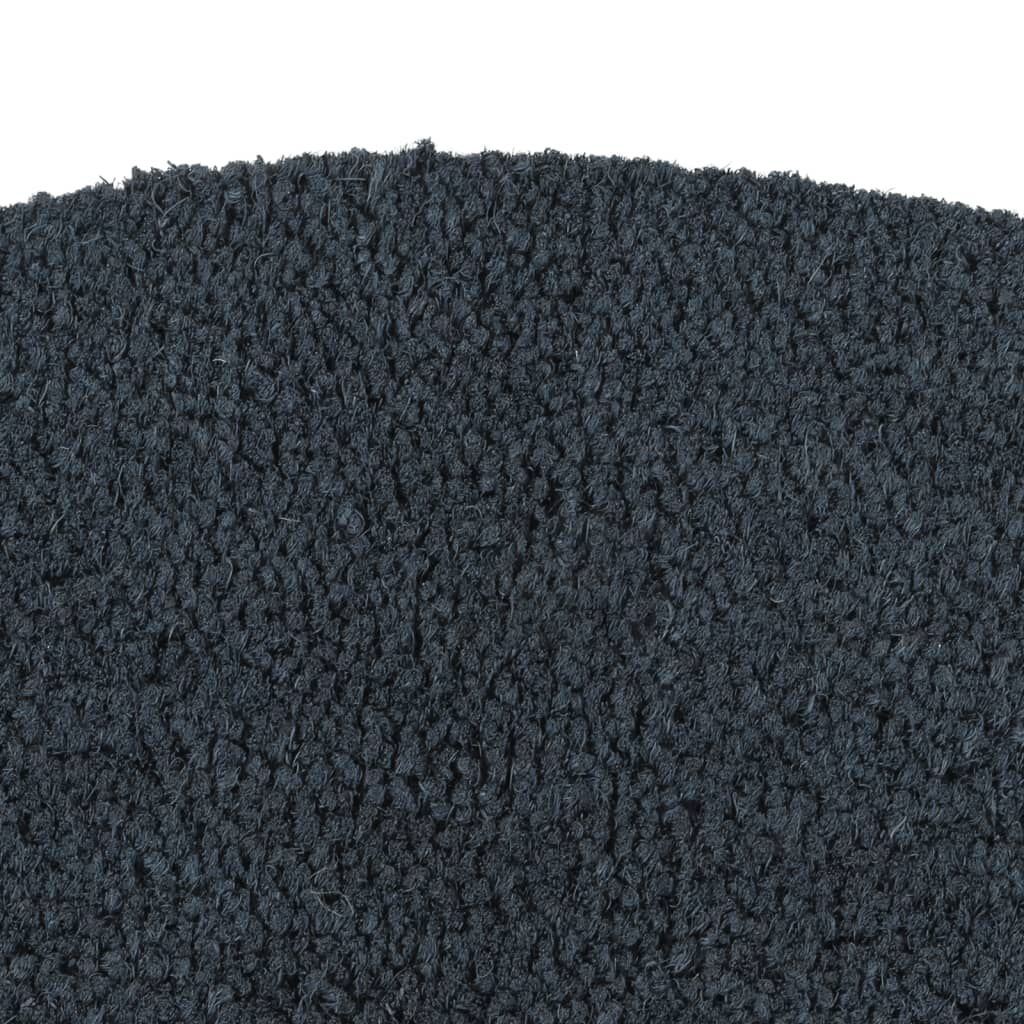 vidaXL Deurmat Kokosvezel Halfrond 50x80cm Donkergrijs (59% Korting)