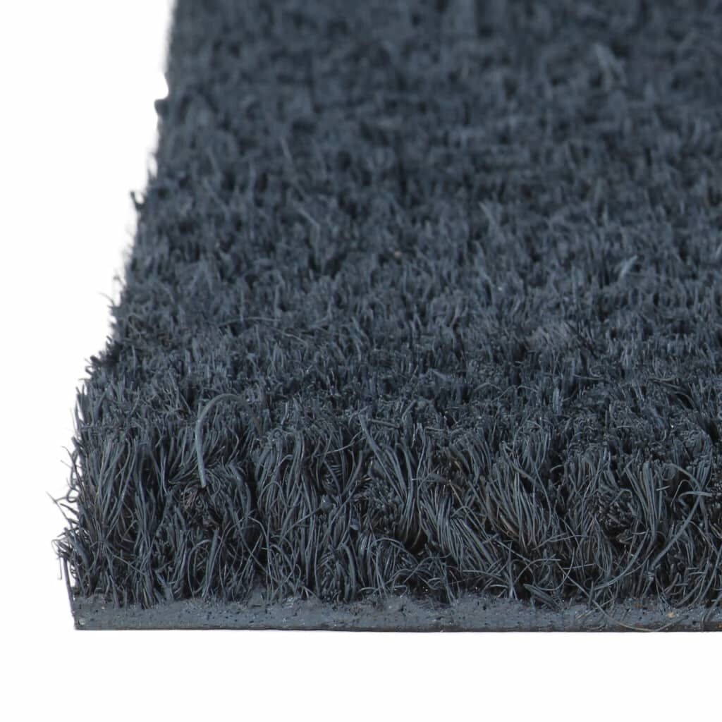 vidaXL Deurmat Kokosvezel Halfrond 50x80cm Donkergrijs (59% Korting)