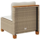 VidaXL Tuinbank Poly Rattan Beige met Kussens - 58% Korting