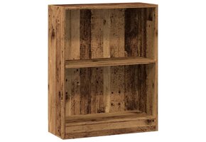 Boekenkast bewerkt hout oud houtkleurig - 60x24x76 cm - 45% Korting!