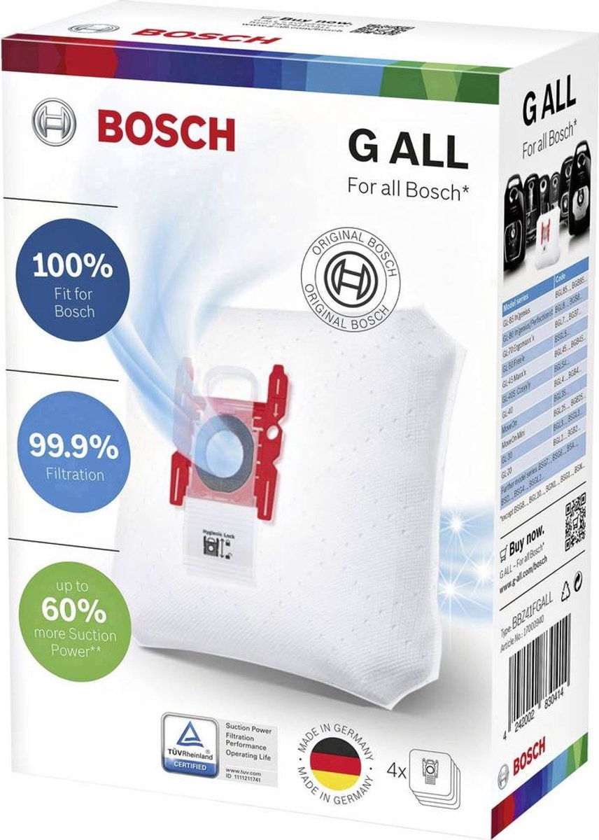 Bosch Stofzuigerzakken Type G ALL (4 stuks) - Tot 60% Meer Zuigkracht