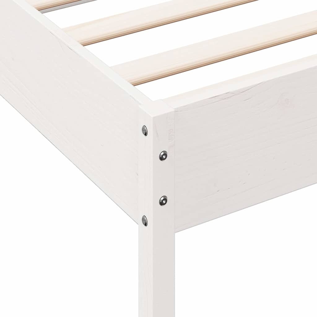 vidaXL Bedframe Grenenhout Wit 140x200 cm - 52% Korting!