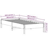 vidaXL Bedframe Grenenhout Wit 140x200 cm - 52% Korting!