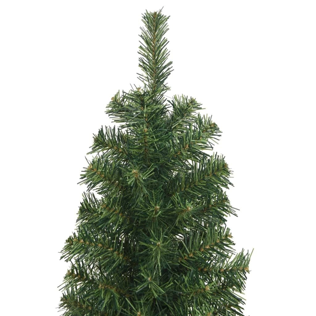 vidaXL Kunstkerstboom met standaard smal 180 cm PVC groen