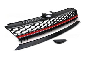 Voorgrill GTI Stijl Rood: Golf 7 (2013-2017) - 63% Korting!