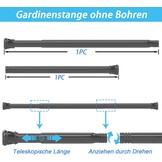 Telescopische Douchestang (50%) 135-200cm Zilver - Zonder Boren