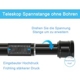 Telescopische Douchestang (50%) 135-200cm Zilver - Zonder Boren