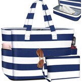 Gestreepte Strandtas 55L Waterdicht met Korting - 58%