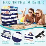 Gestreepte Strandtas 55L Waterdicht met Korting - 58%