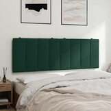 vidaXL Hanko Hoofdbordkussen 140cm Fluweel Donkergroen - 55% Korting!