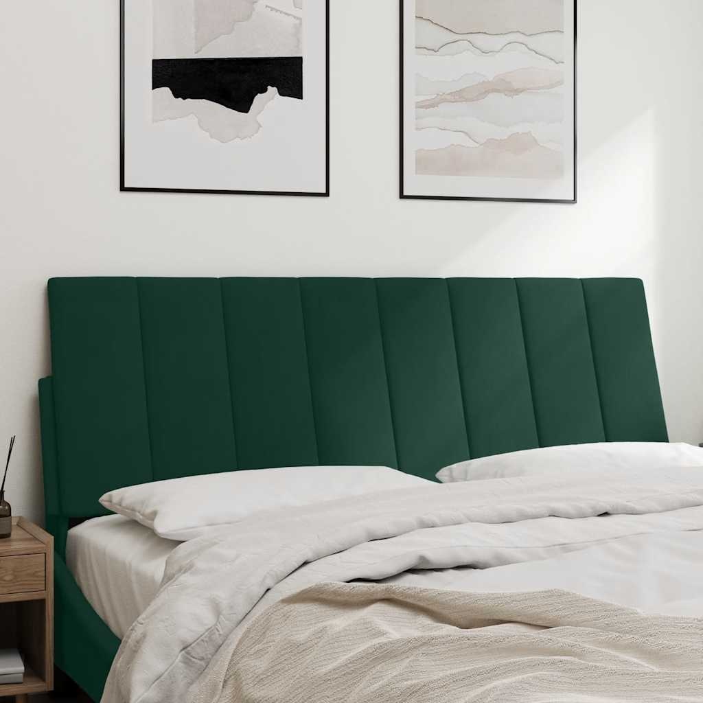 vidaXL Hanko Hoofdbordkussen 140cm Fluweel Donkergroen - 55% Korting!