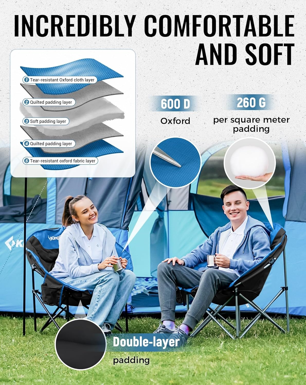 Opvouwbare campingstoel Moon Chair 36% Korting