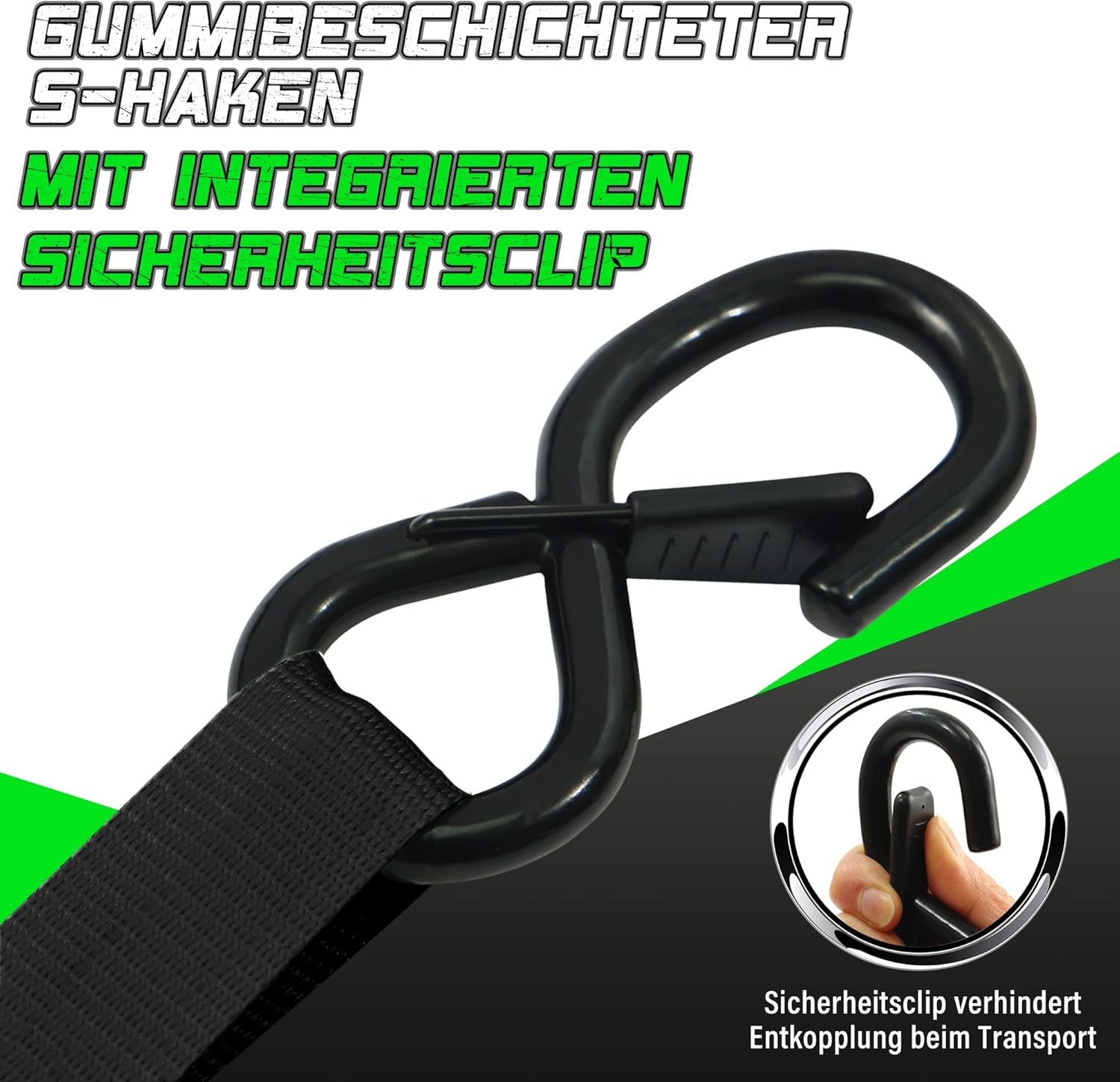 Automatische Spanbanden S-Haken Zwart/Grijs 3.6m (22% korting)