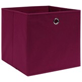 vidaXL Opbergboxen 4 stuks - Donkerrood - 58% Korting!