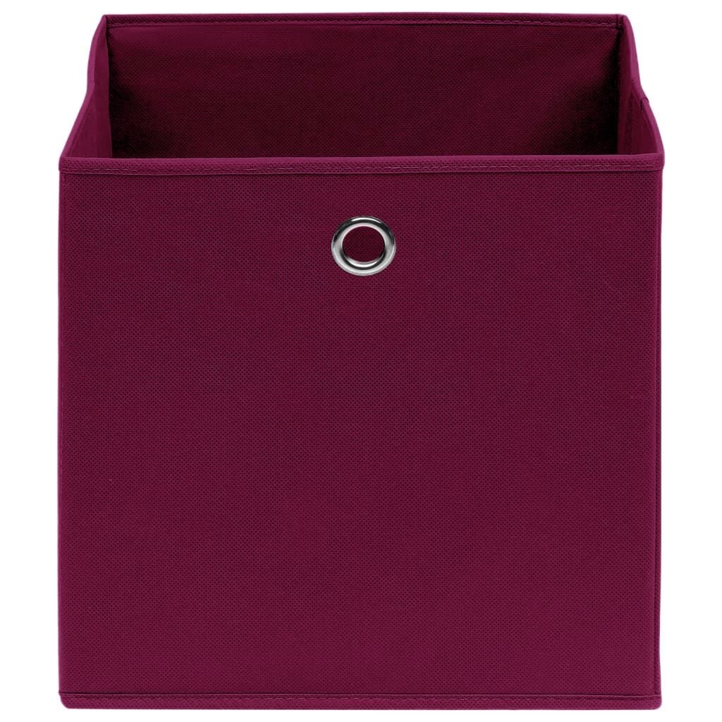 vidaXL Opbergboxen 4 stuks - Donkerrood - 58% Korting!