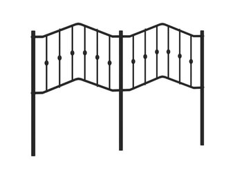 Hoofdbord Metaal Zwart 140 cm - 71% Korting