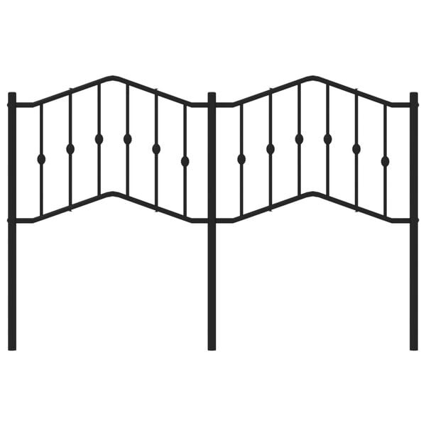 Hoofdbord Metaal Zwart 140 cm - 71% Korting