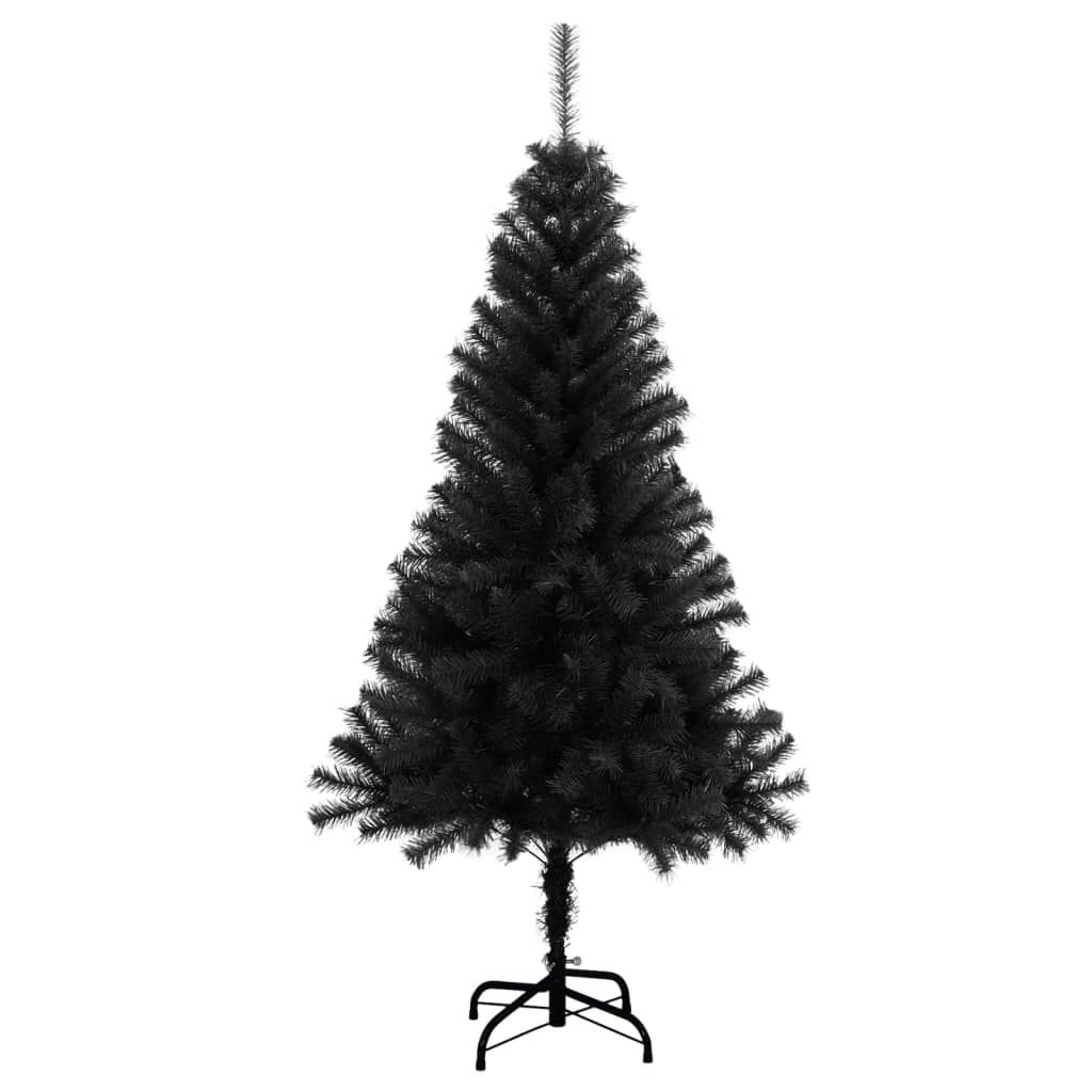 Zwarte Kunstkerstboom met Standaard - 120 cm - 58% Korting