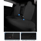Tesla Model 3 Stoelhoes Set (2017-2023) - Custom Fit - Zwart - 71% Korting