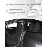 Tesla Model 3 Stoelhoes Set (2017-2023) - Custom Fit - Zwart - 71% Korting