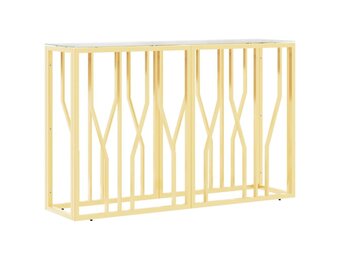 Gouden Wandtafel RVS & Glas 110x30x70 cm - 65% Korting