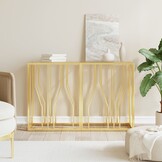 Gouden Wandtafel RVS & Glas 110x30x70 cm - 65% Korting