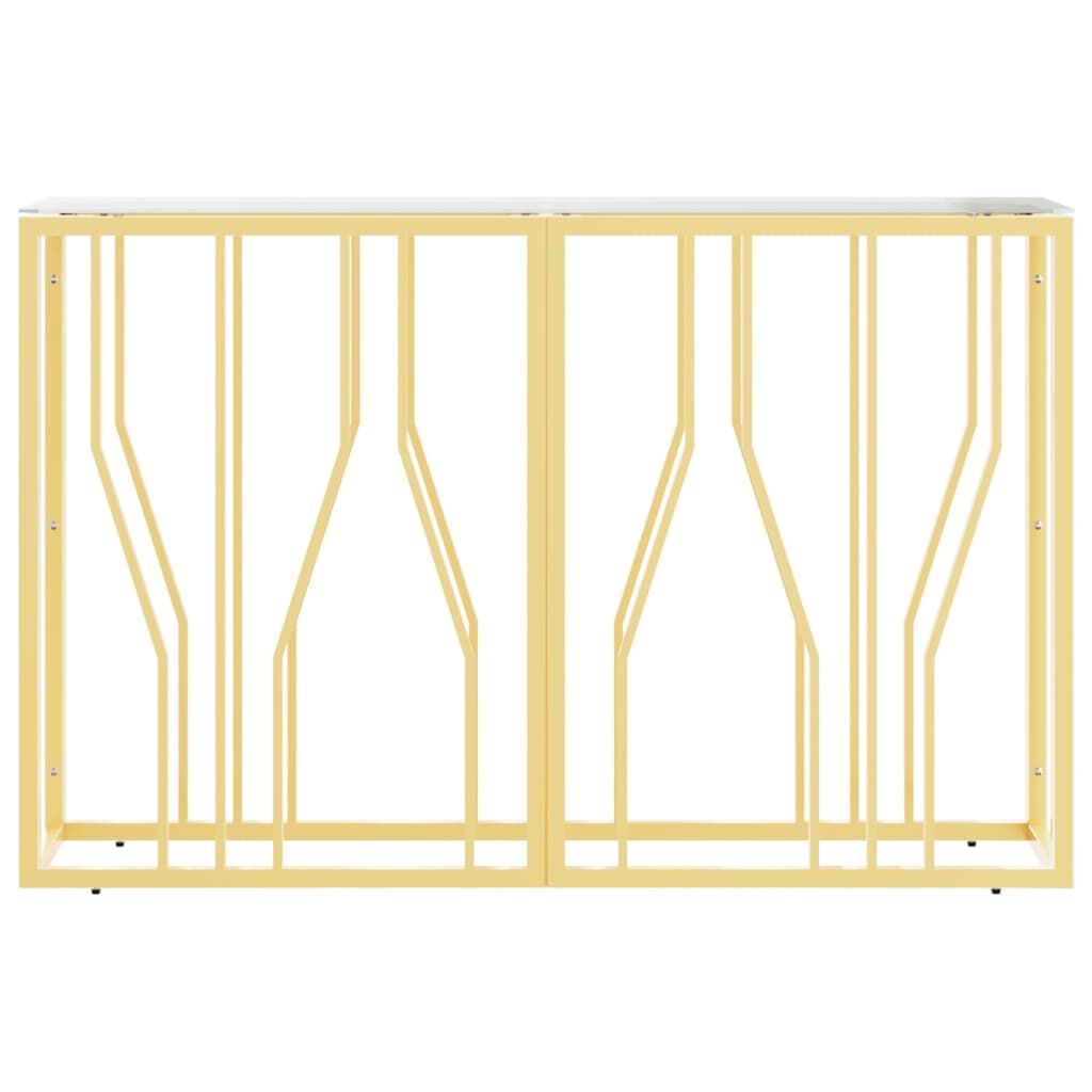 Gouden Wandtafel RVS & Glas 110x30x70 cm - 65% Korting