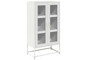 vidaXL Hoge Kast Staal Wit - 61% Korting!