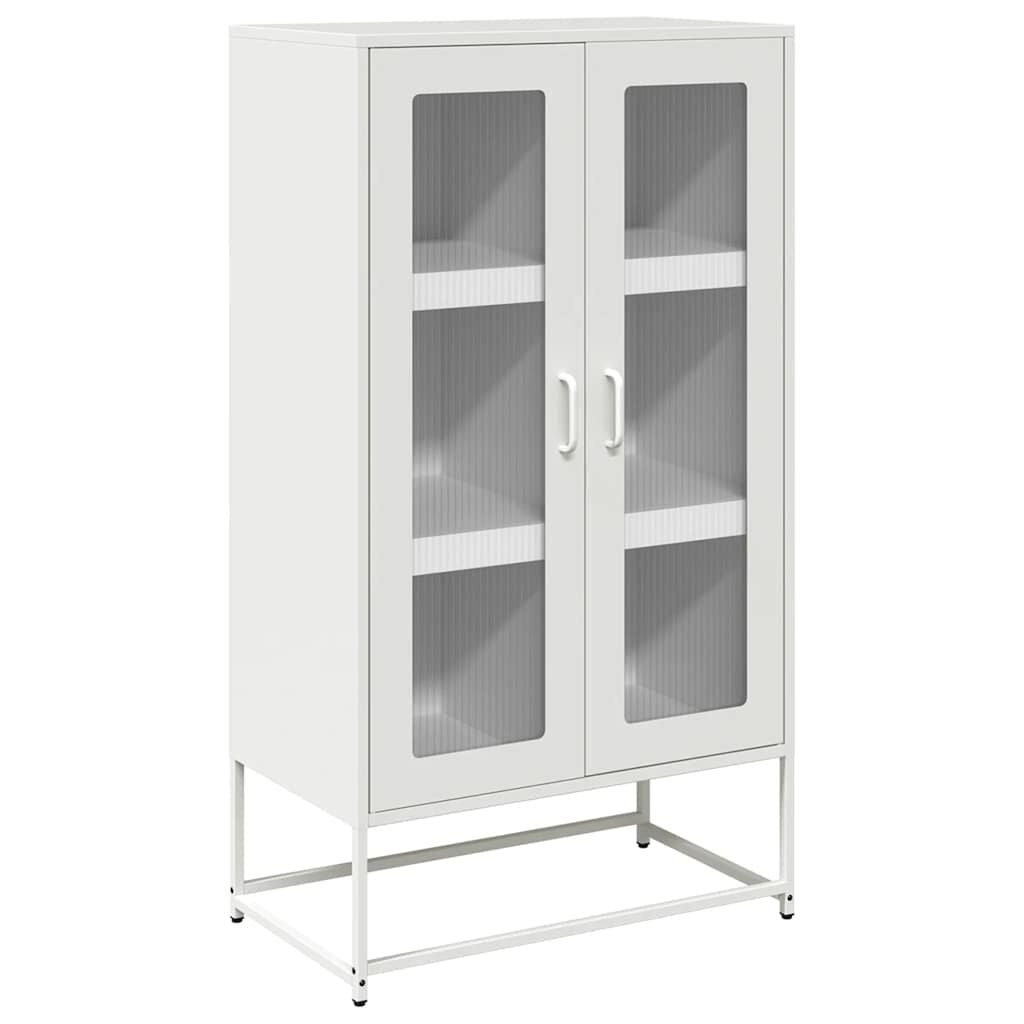 vidaXL Hoge Kast Staal Wit - 61% Korting!
