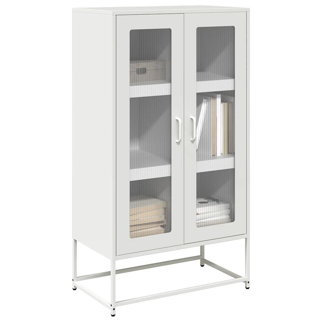 vidaXL Hoge Kast Staal Wit - 61% Korting!