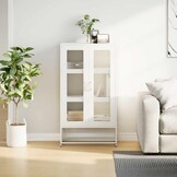 vidaXL Hoge Kast Staal Wit - 61% Korting!