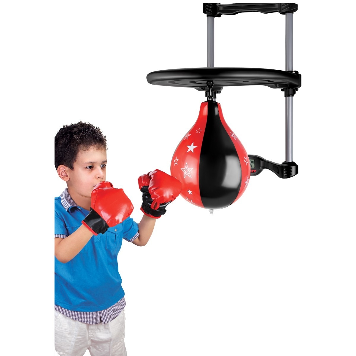 Kinderboksset met deurbevestiging, bokspeer en slagteller, PVC, 66x40x50 cm