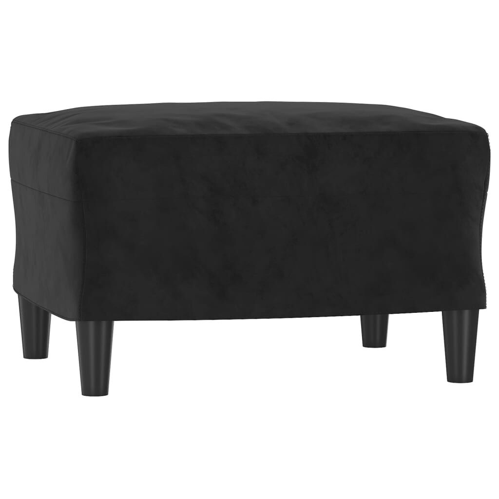42% Korting: VidaXL Fluweel Zwarte Voetenbank 60x50x41 cm
