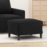 42% Korting: VidaXL Fluweel Zwarte Voetenbank 60x50x41 cm