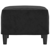 42% Korting: VidaXL Fluweel Zwarte Voetenbank 60x50x41 cm