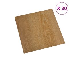 Zelfklevende PVC Vloerplanken Bruin - 20 Stuks (1,86 m²)
