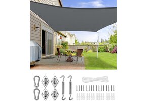 Schaduwzeil Rechthoekig 2x3m - Antraciet | 95% UV-bescherming | 32% Korting