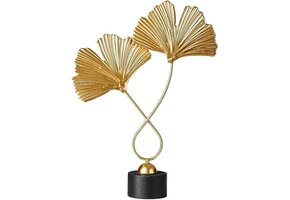 Gouden Ginkgo Blad Sculptuur - Handgemaakt Metaal Kunst (48% Korting)