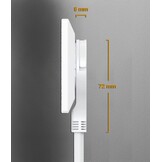 Schuko Verlengsnoer 5m Platte Hoekstekker Wit (45% Korting)