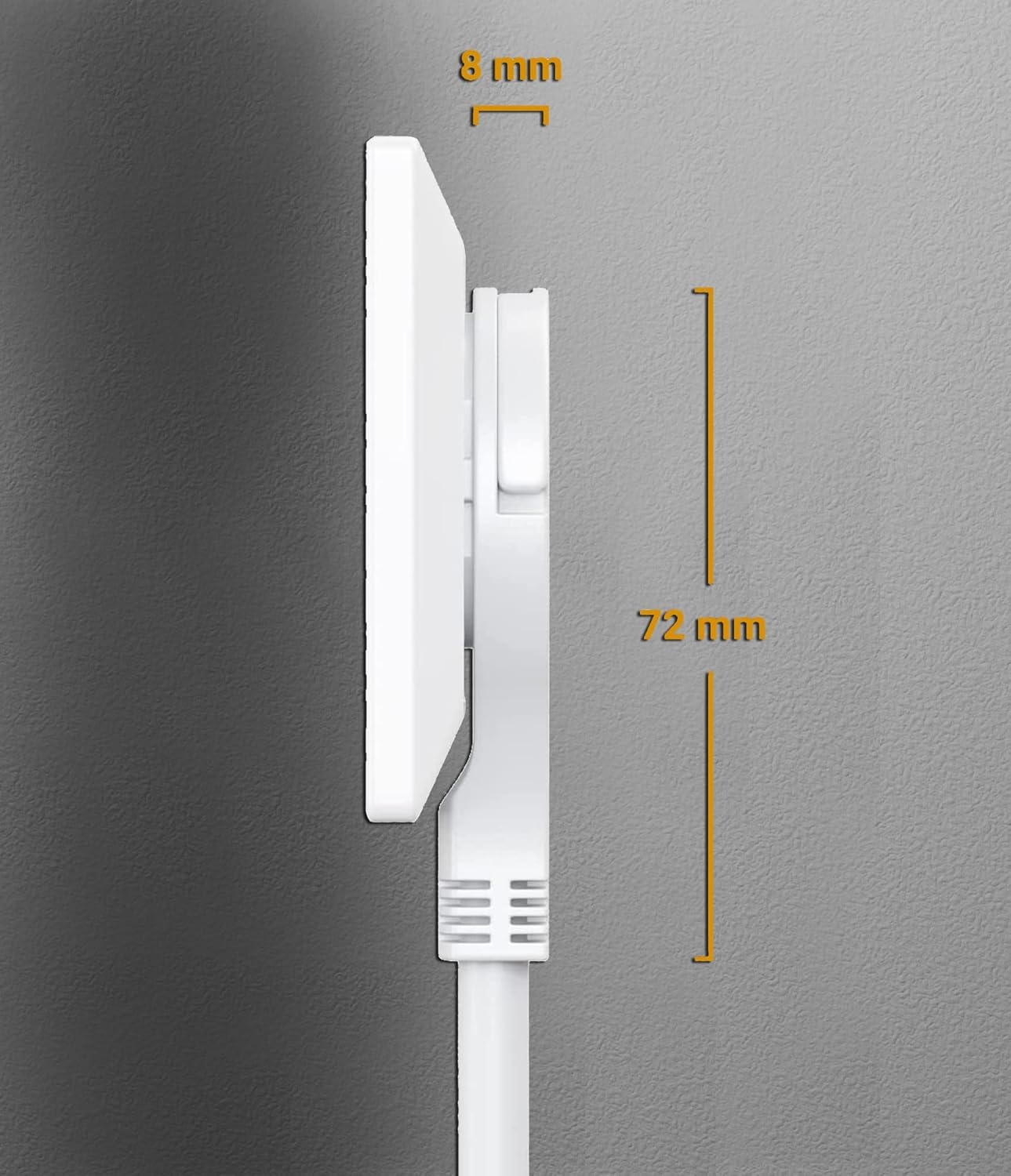 Schuko Verlengsnoer 5m Platte Hoekstekker Wit (45% Korting)