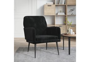 vidaXL Fauteuil Fluweel Zwart - 66% Korting