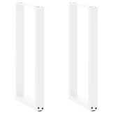 vidaXL Console Tafelpoten U-vormig Staal Wit - 60% Korting!
