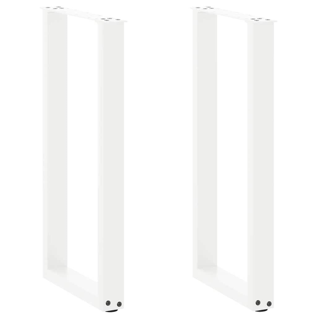 vidaXL Console Tafelpoten U-vormig Staal Wit - 60% Korting!