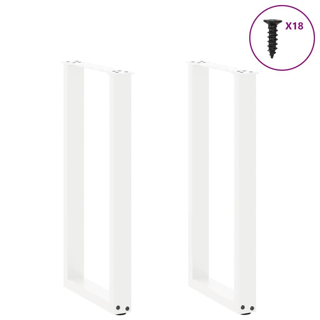 vidaXL Console Tafelpoten U-vormig Staal Wit - 60% Korting!