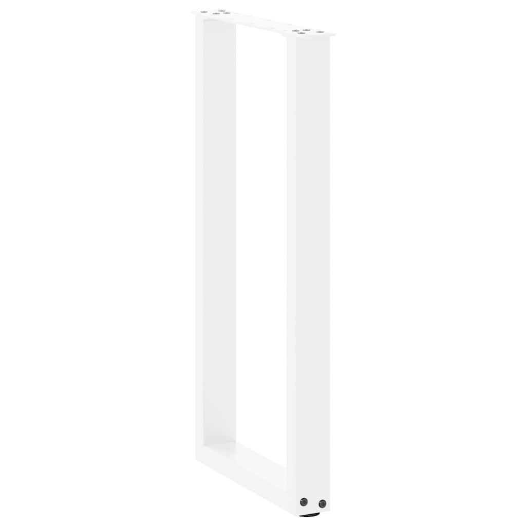 vidaXL Console Tafelpoten U-vormig Staal Wit - 60% Korting!